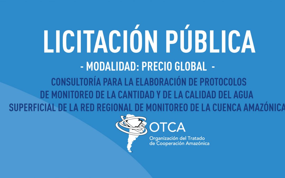 Contratación de empresa para elaborar protocolos de monitoreo de cantidad y calidad del agua superficial de la Red Regional