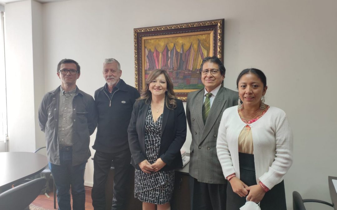 En el marco del Proyecto Plan de Contingencia es realizada una reunión con la directora de Integración Regional del Ministerio de Relaciones Exteriores del Ecuador