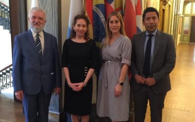 Alexandra Moreira meets with the secretary general of the IILA in Rome