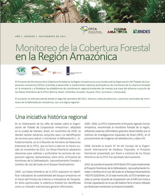 Boletins do Projeto Monitoramento da Cobertura Florestal