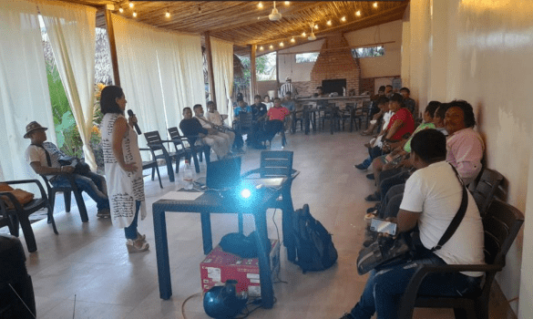 Consultoras do projeto Plano de Contingência participam da mesa redonda com povos indígenas na Colômbia