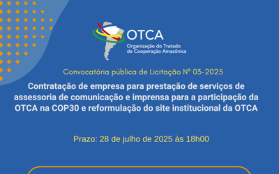 OTCA abre licitação para serviços de comunicação e imprensa rumo à COP30 e modernização de seu site institucional