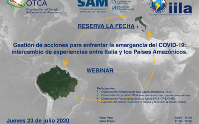 Webinar: Gestión de acciones para enfrentar el Covid-19- intercambio de experiencia entre Italia y Países Amazónicos (23 julio)