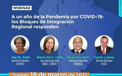 ORAS-CONHU – Webinario “A un año de la Pandemia por COVID19: los Bloques de Integración Regional responden”