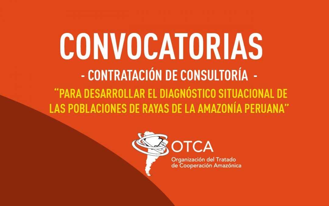 La OTCA está contratando consultoría para “Desarrollar el diagnóstico situacional de las poblaciones de rayas de la Amazonía peruana”