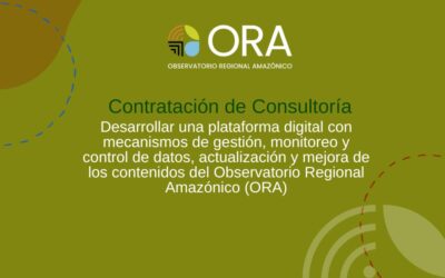 Contratación: Desarrollar una plataforma digital con mecanismos de gestión, monitoreo y control de datos y mejora de los contenidos del ORA